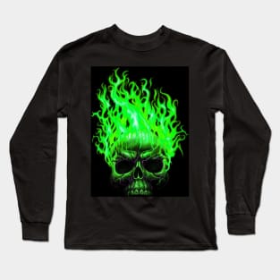 Green Skull Long Sleeve T-Shirt